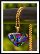 Dichroic glass pendant