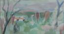 'Farm Walk' II, acrylic, 34x19cm 