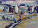 'Cottages', oil on canvas, 24x20cm 