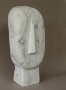 'Cycladic Head', Carrera marble, h.30cm SOLD
