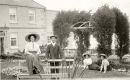 Garden with family group