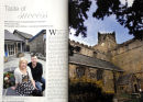 Cartmel feature for 'Lancashire Magazine'. Main pictures shows David and Kelly Unsworth in 'Unsworth's Yard' and Cartmel Priory. June 2011.