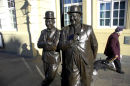Laurel and Hardy statue, Ulverston.