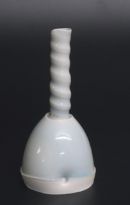 Thrown porcelain bud vase. 18cm (approx).
