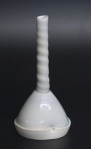 Thrown porcelain bud vase. 18cm (approx).