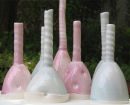 Thrown porcelain bud vase group.