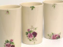 Cast porcelain rose beakers. 9cm.