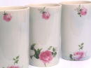 Cast porcelain rose beakers.