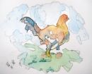 Cockerel on the farm