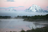 Mount Moran from Oxbow Bend Early Morning 6.52am