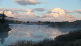Mount Moran from Oxbow Bend Early Morning 7.20am
