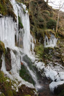 Frozen waterfall, Cwm Llwch, Brecon Beacons