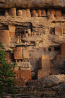Cliff dwellings and granaries, Teli village, Mali